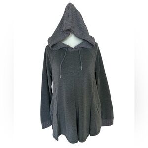 Kori Cableknit Charcoal Hooded Sweatshirt